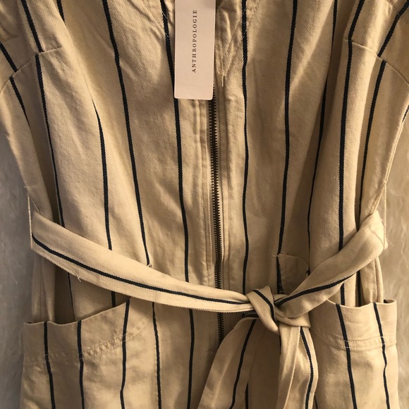ANTHROPOLOGIE Twill Belted Jumpsuit Size 4 NWT - Picture 8 of 9